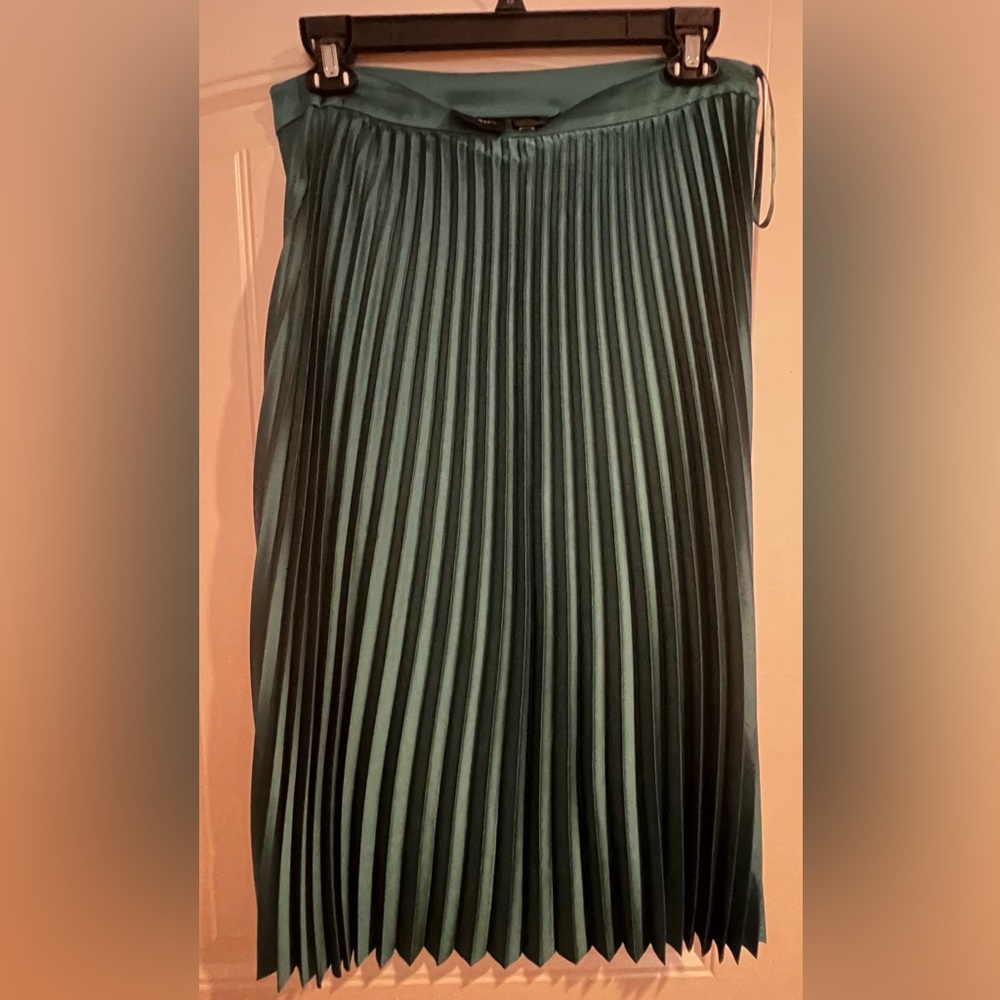 Alex Marie Teal A-Line Pleated Skirt